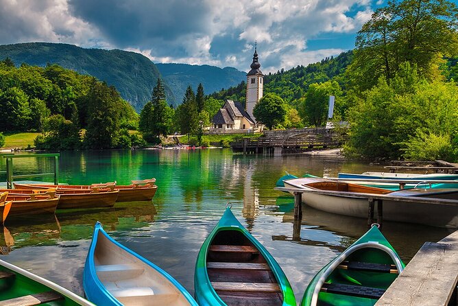 8-Hour Lake Bled, Lake Bohinj and Waterfall Savica Tour - Stop 2: Lake Bohinj, Church Views, the Goldhorn, and Easy Going