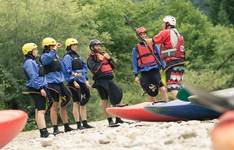Bled: Sava River Kayaking Adventure by 3glav - Learning basic technique on a sit-on-top kayak