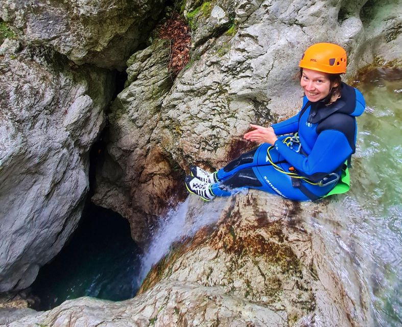 Bovec: Canyoning for Beginners Experience - The fun parts you will feel in your legs: slides, jumps, and emerald-pool moments