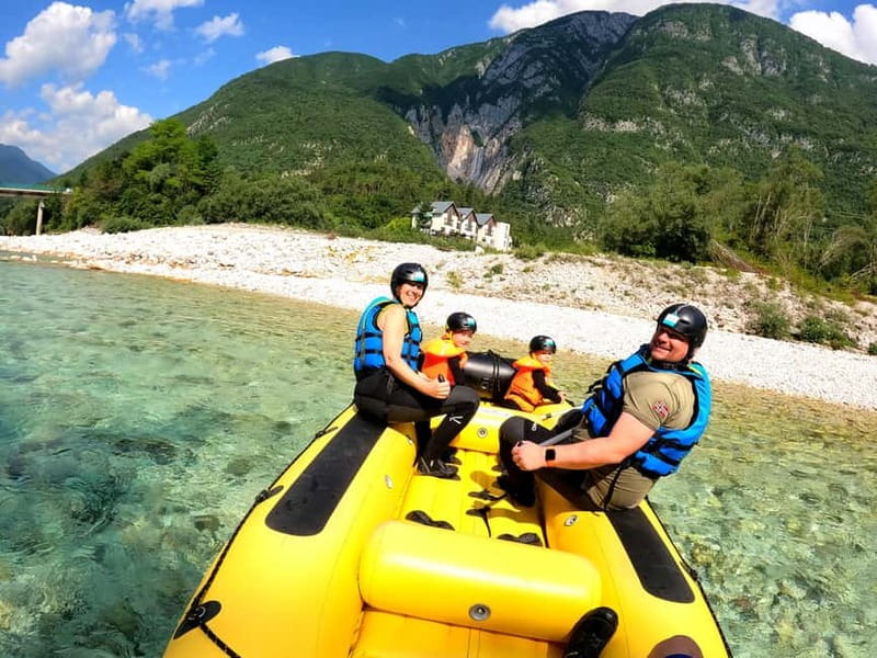Bovec: Kinder Rafting on Soča River from 4years +FREE photos - Where the trip starts: Čezsoča base and optional pickup