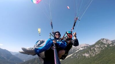 Tandem paragliding in Julian Alps