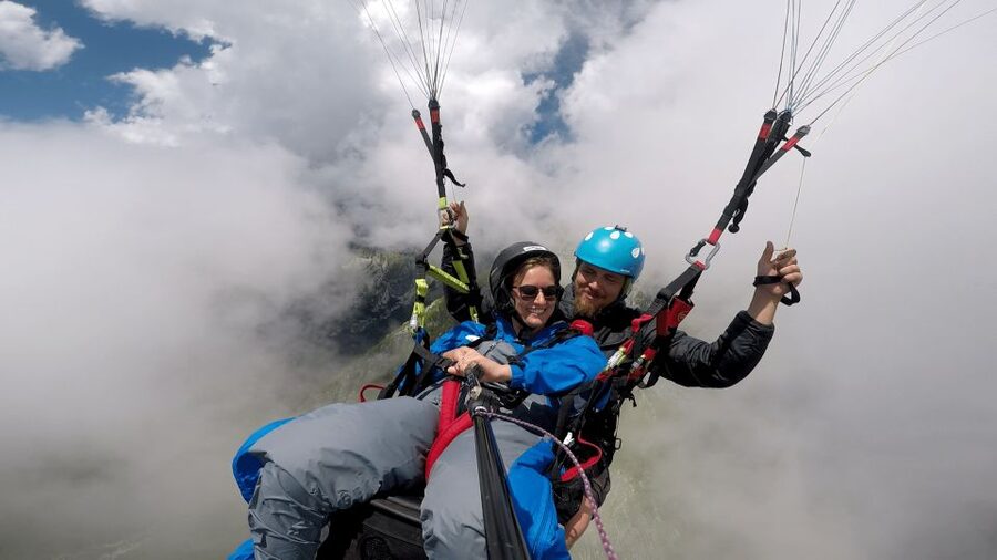 Bovec: Tandem paragliding in Julian Alps - The Flight, Harness Check to Airborne Calm