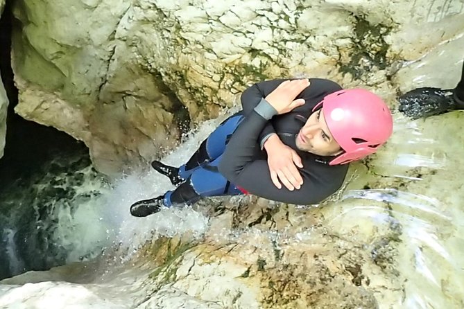 CANYONING in Susec from Bovec, Families welcome, photo service - The route in real time: registration, bus transfer, hike, then 1.5 to 2.5 hours in the canyon