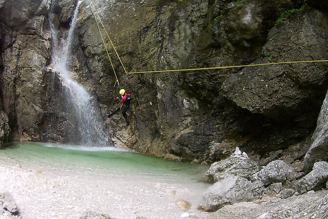 Canyoning In The Triglav National Park - Julian Alps views and the Parabola waterfall: nature time in between moves