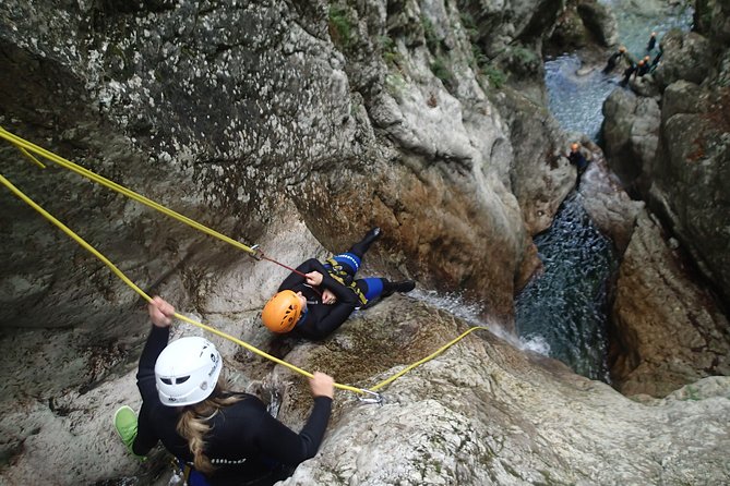 Canyoning Susec with leading local company - since 1989 - Meeting in Bovec, then following the guides to the real starting point