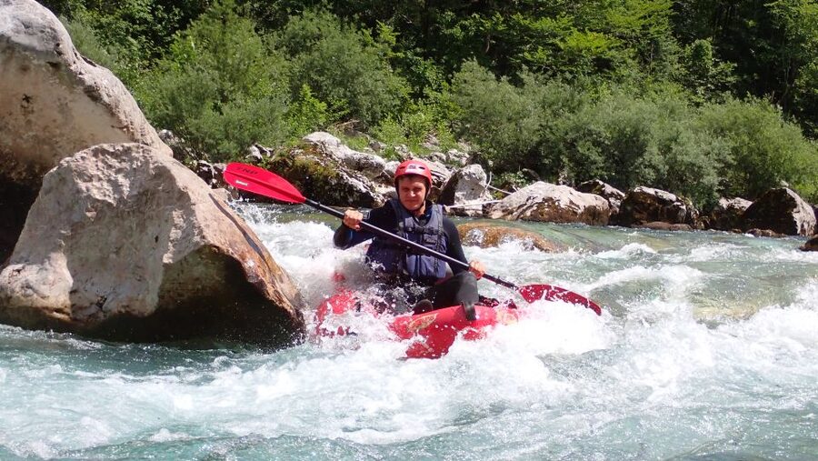 From Bovec: Whitewater kayaking on the Soča River - The best way to enjoy class III without overthinking it