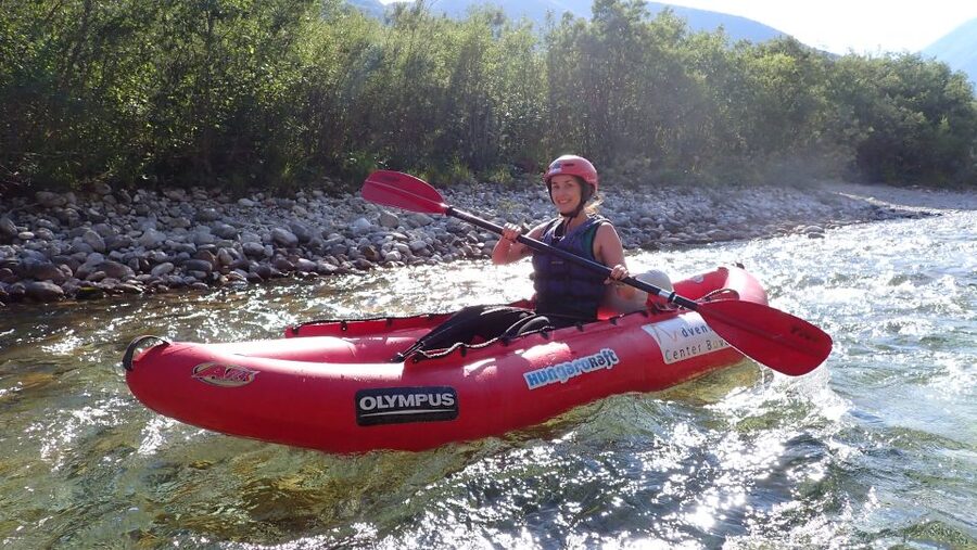 From Bovec: Whitewater kayaking on the Soča River - The 3.5-hour flow: practice water, then up to class III rapids