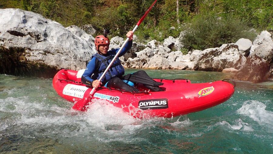 From Bovec: Whitewater kayaking on the Soča River - What it means that the kayak is stable and beginner-friendly