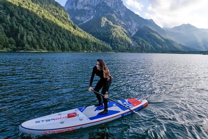 Half-Day Stand-Up Paddleboarding on Lake Predil - Start in central Bovec, then the Predil pass drive