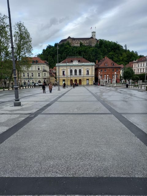 Ljubljana castle on foot :) con guida in italiano - Tromostovje and Prešeren Square, finishing in the lively center