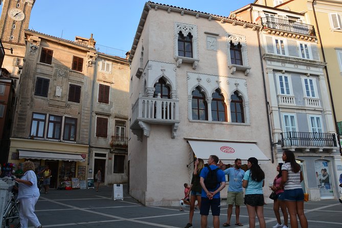 Piran Walking Tour with Local Wine and Food Tasting - First of May Square: where the tasting becomes part of the story